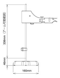 FA-70S標(biāo)(biāo)準(zhǔn)電極スタンド外形寸法図
